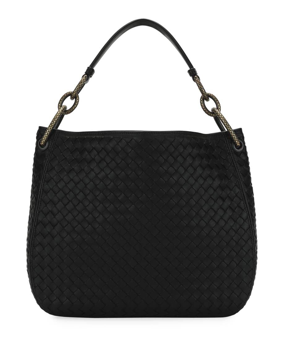 Bottega Veneta Small Loop Intrecciato Woven Hobo Bag