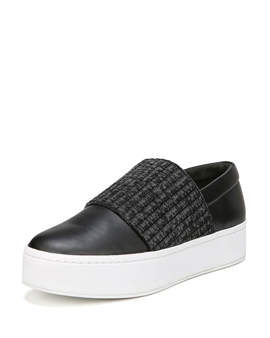 Vince Weadon Leather Platform Sneakers Neiman Marcus