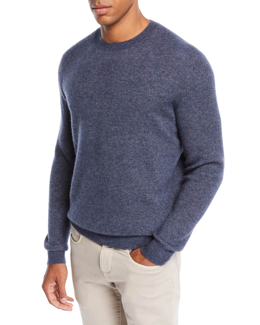 Loro Piana Men's Dunster Cashmere Crewneck Sweater | Neiman Marcus