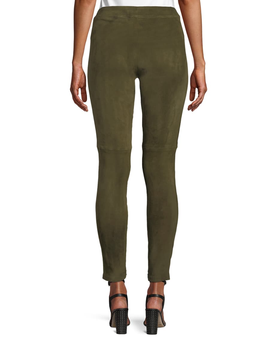 Elie Tahari Roxanna Skinny Suede Pants Neiman Marcus