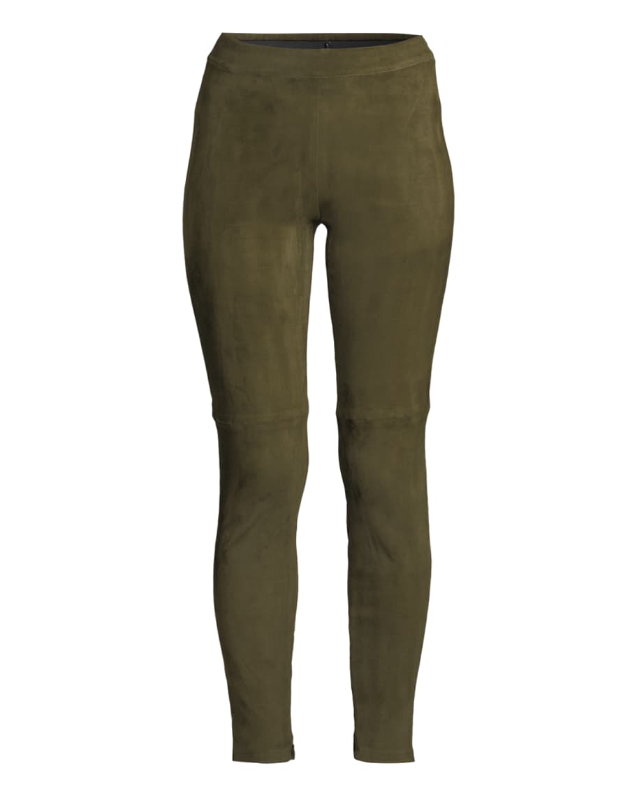 Elie Tahari Roxanna Skinny Suede Pants Neiman Marcus