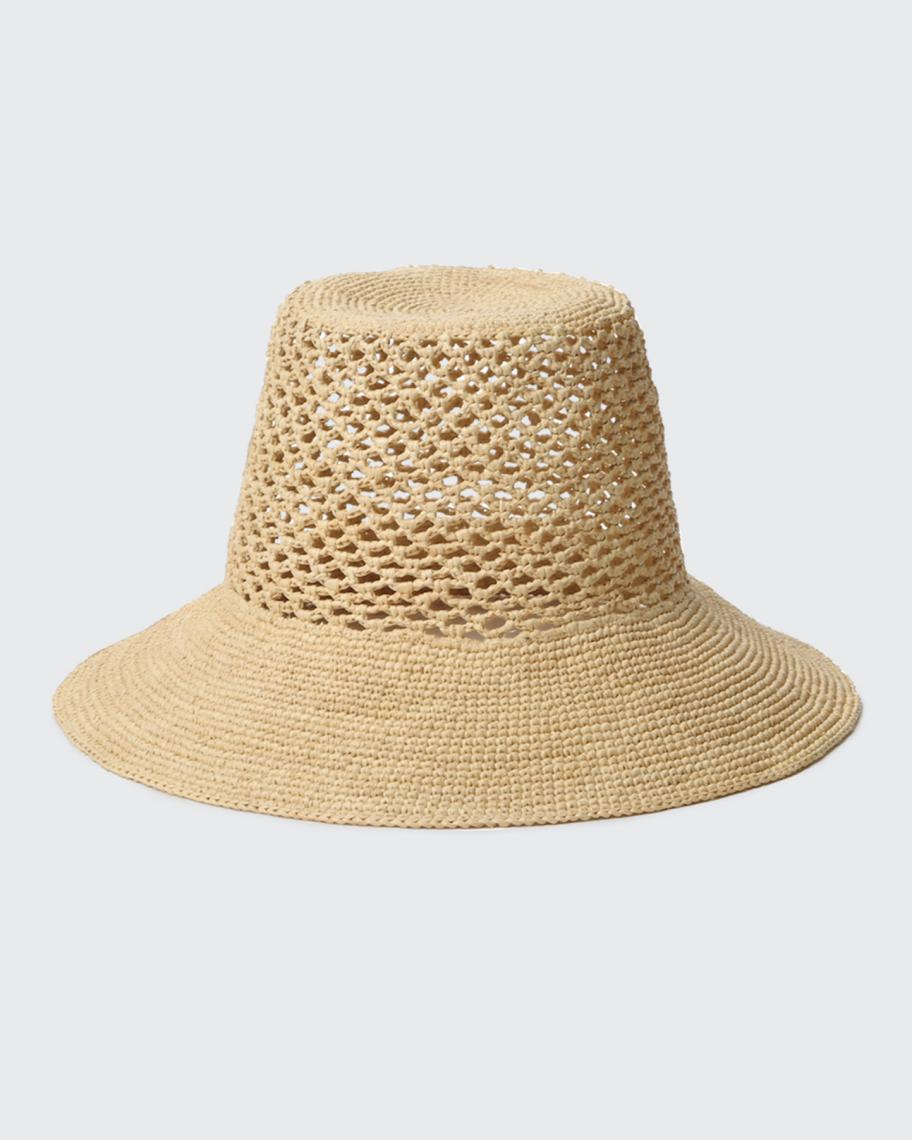 Janessa Leone Lynda Woven Straw Bucket Hat | Neiman Marcus display picture 1