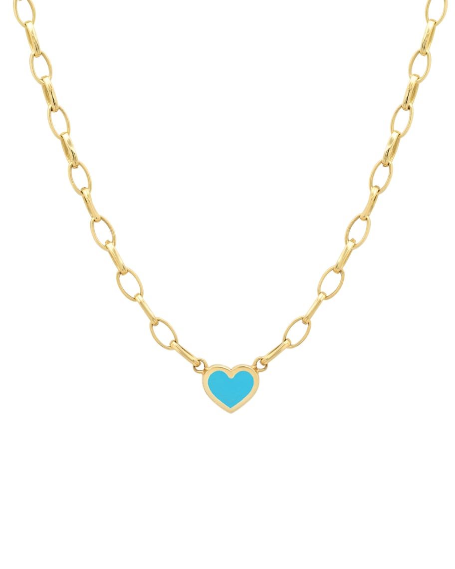 Jennifer Meyer 18k Gold Heart-Shaped Pendant Chain Necklace | Neiman Marcus