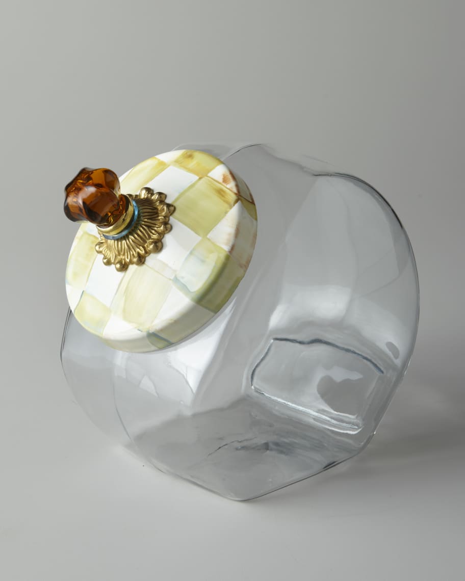 MacKenzie-Childs Parchment Check Cookie Jar