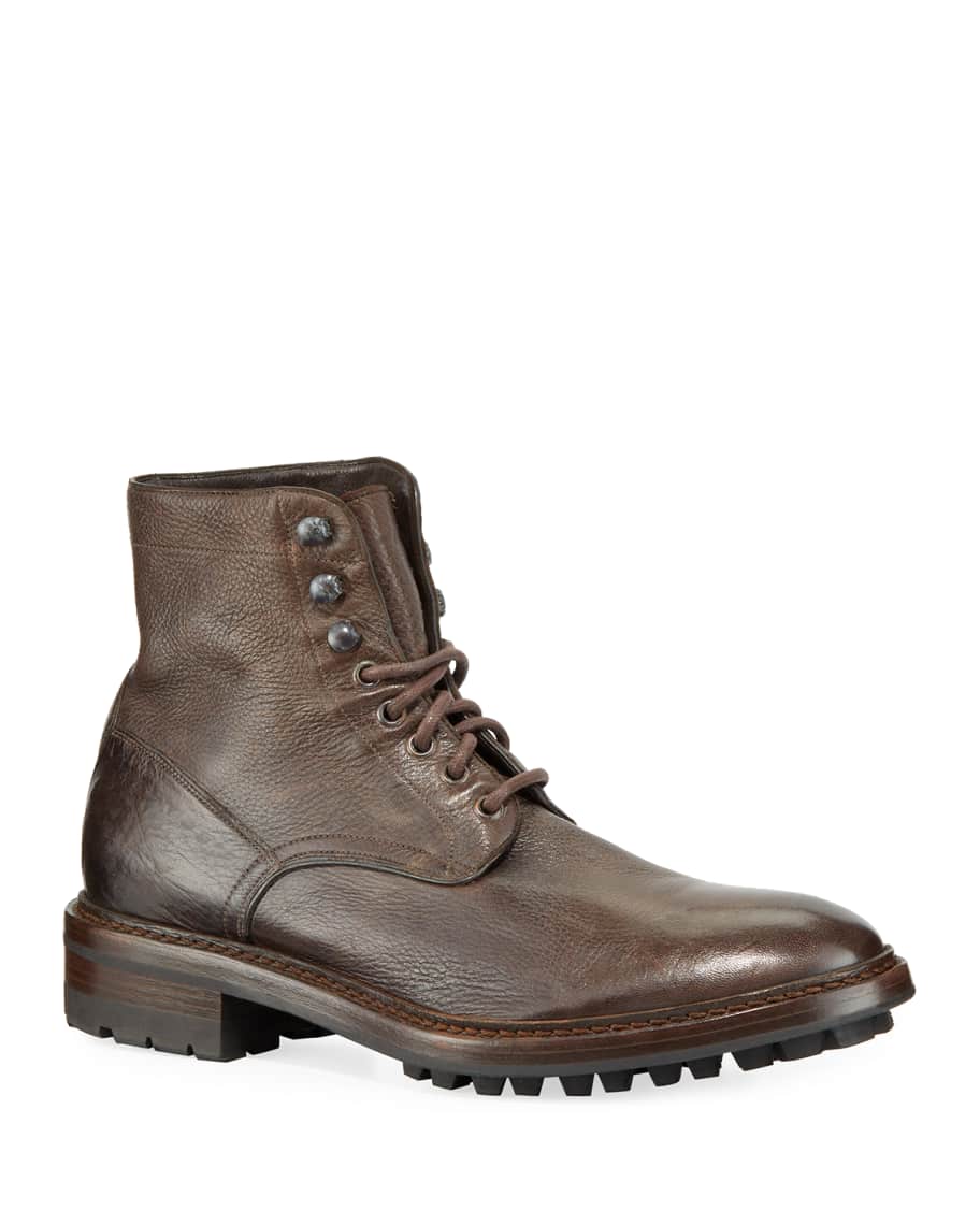Frye Men's Greyson Leather Moto Boots | Neiman Marcus