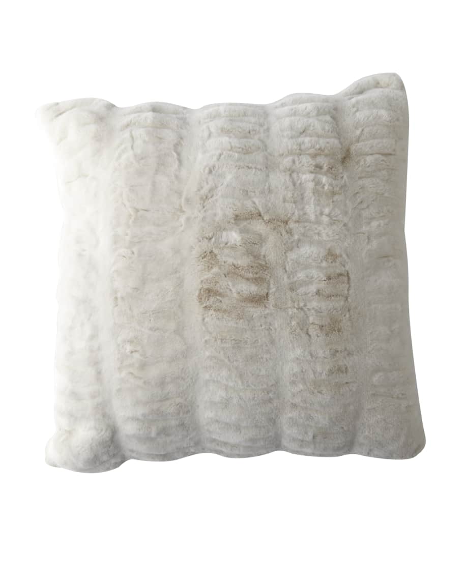 Ivory Mink Faux Fur Pillows by Fabulous Furs