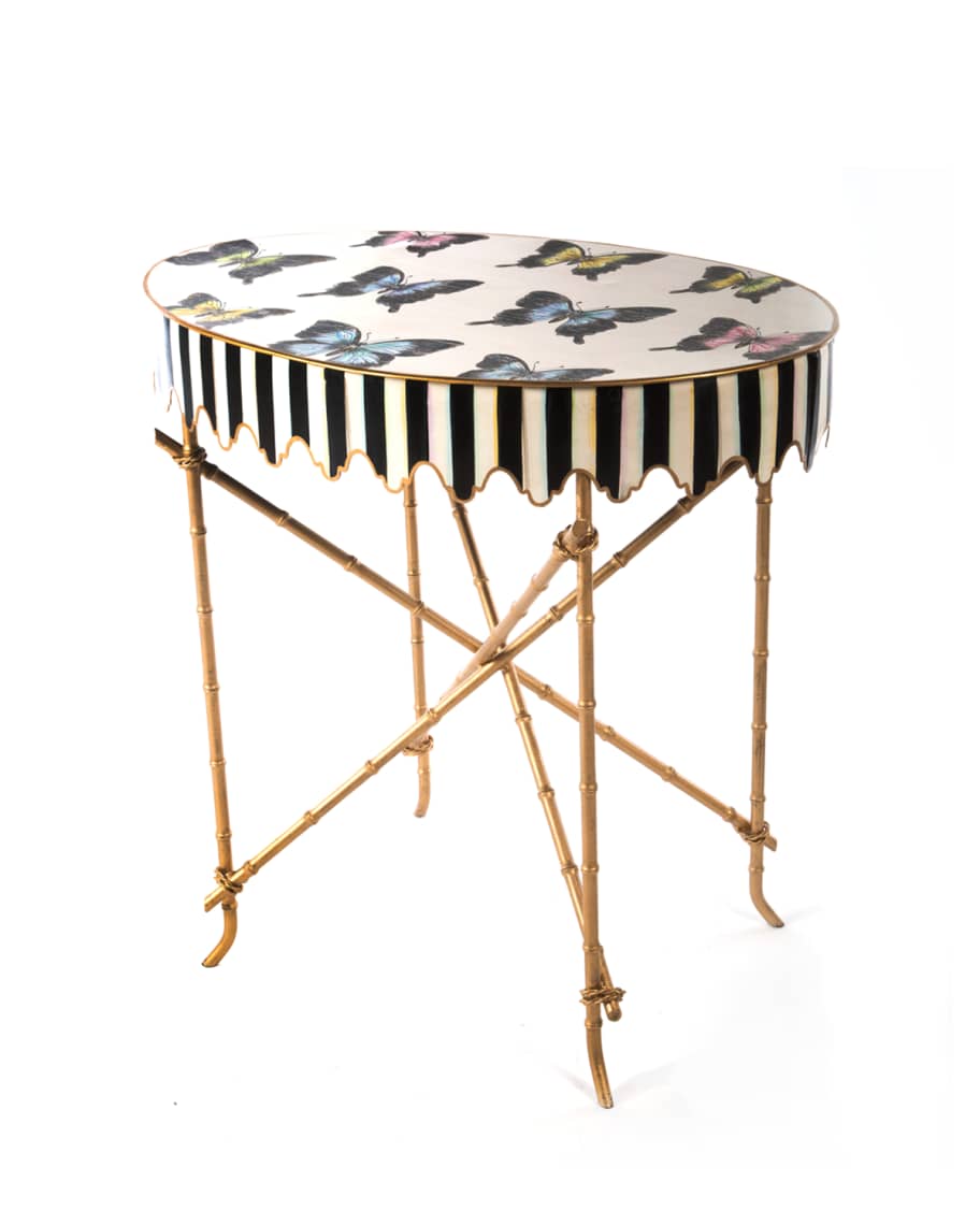 MacKenzieChilds Butterfly Collection Side Table Neiman Marcus