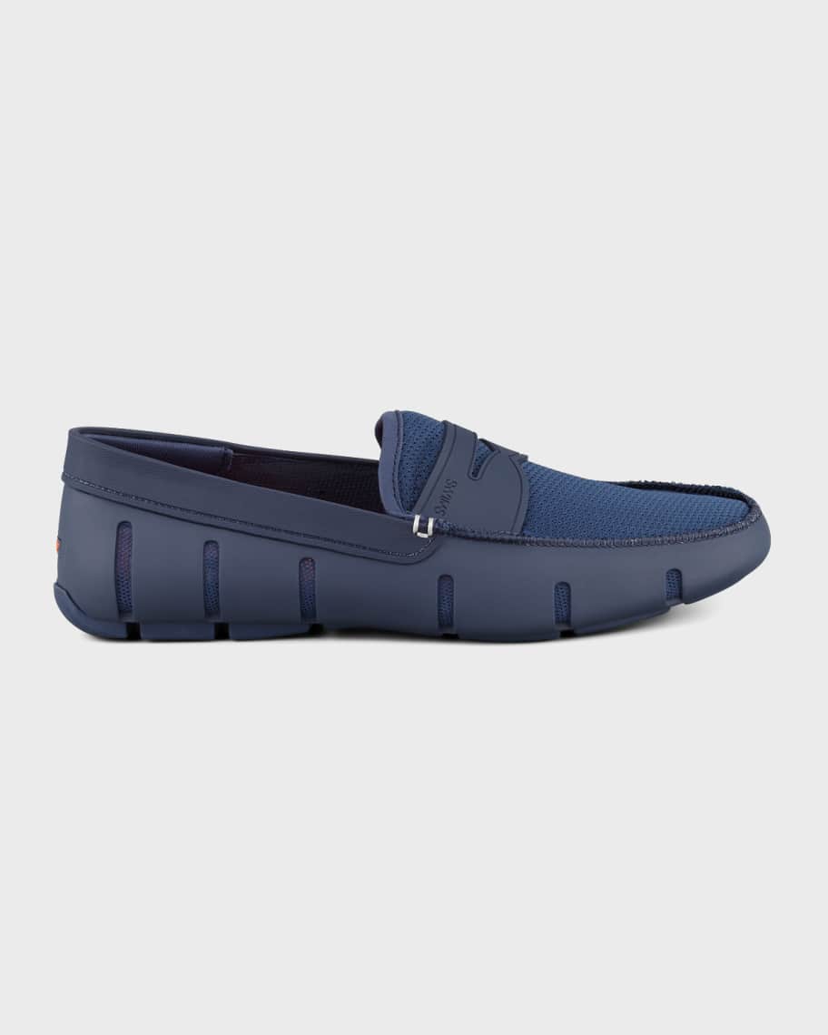 Swims Mesh and Rubber Penny Loafer, Navy | Neiman Marcus