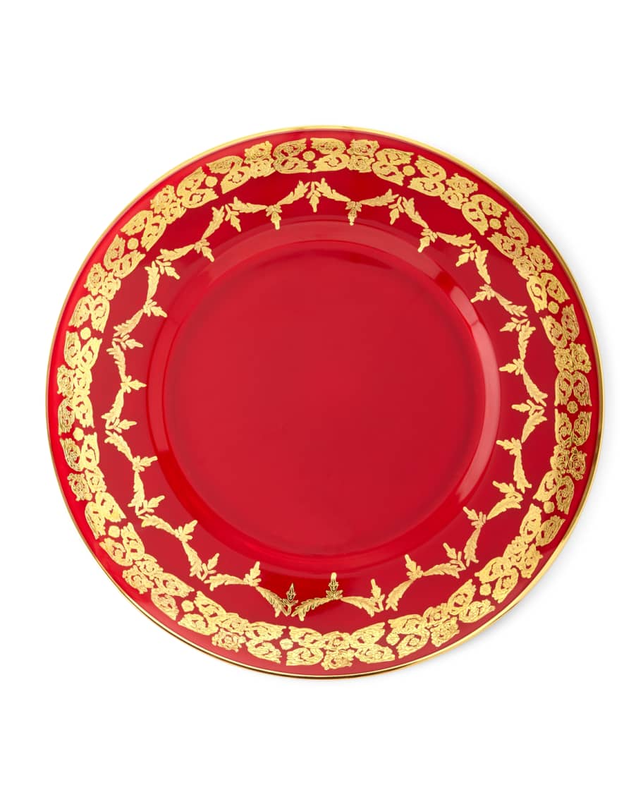 Neiman Marcus Red Oro Bello Charger, Set of 4 | Neiman Marcus