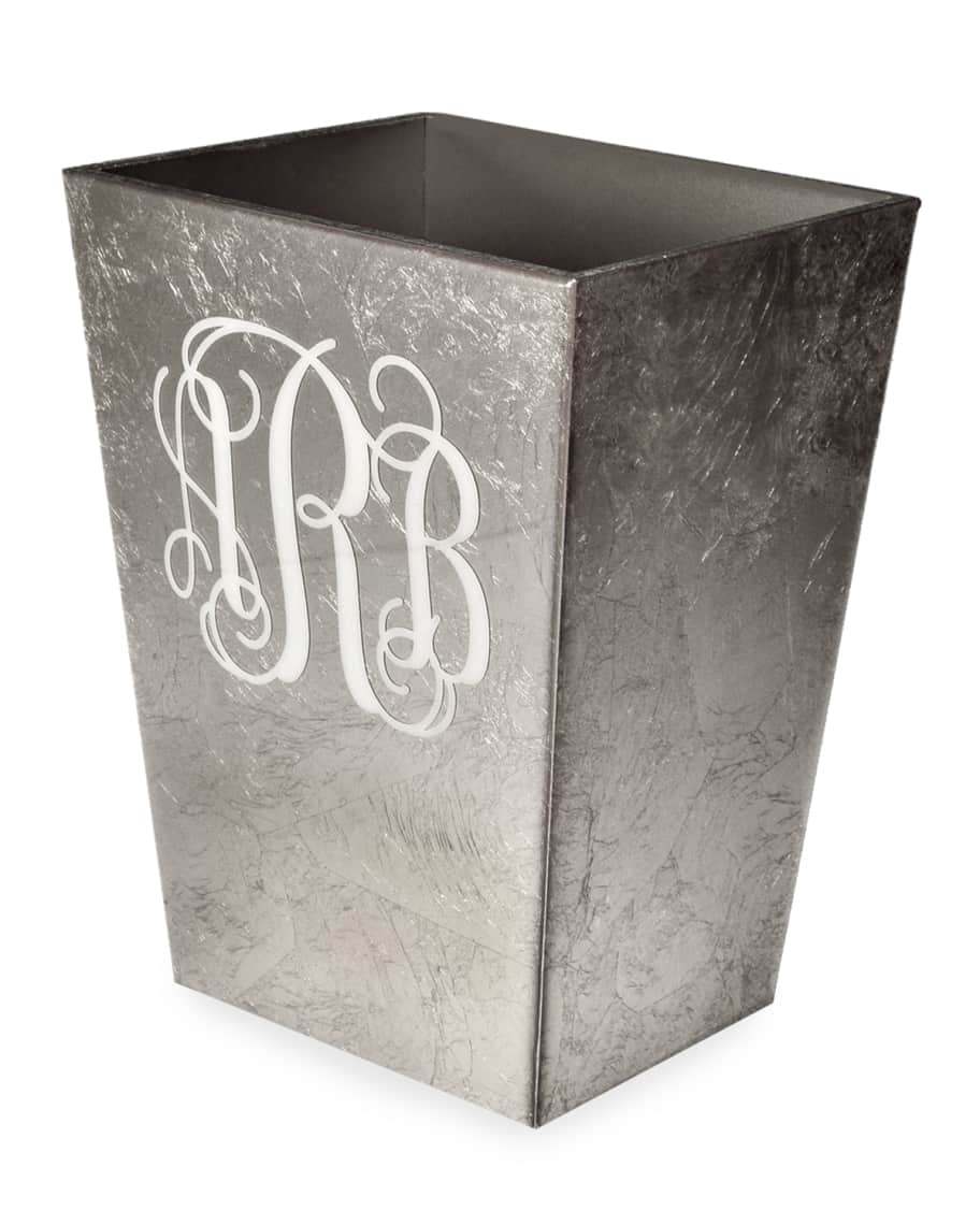 Mike & Ally Eos Monogram Straight Wastebasket with Liner | Neiman Marcus