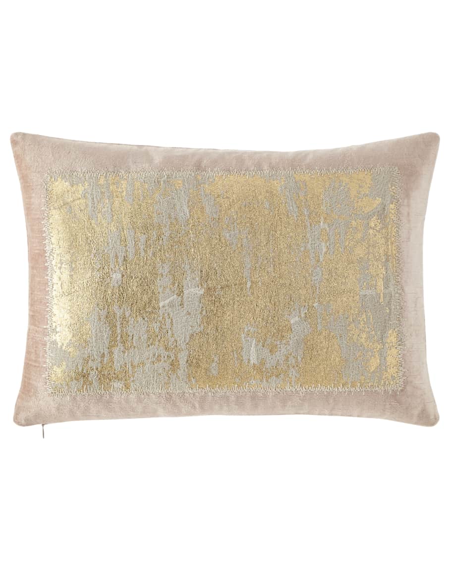 Michael Aram Distressed Metallic Lace Pillow, 14