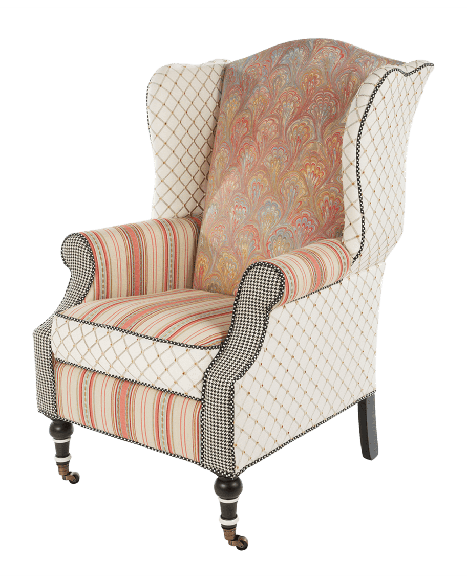 MacKenzie-Childs Patisserie Wing Chair | Neiman Marcus