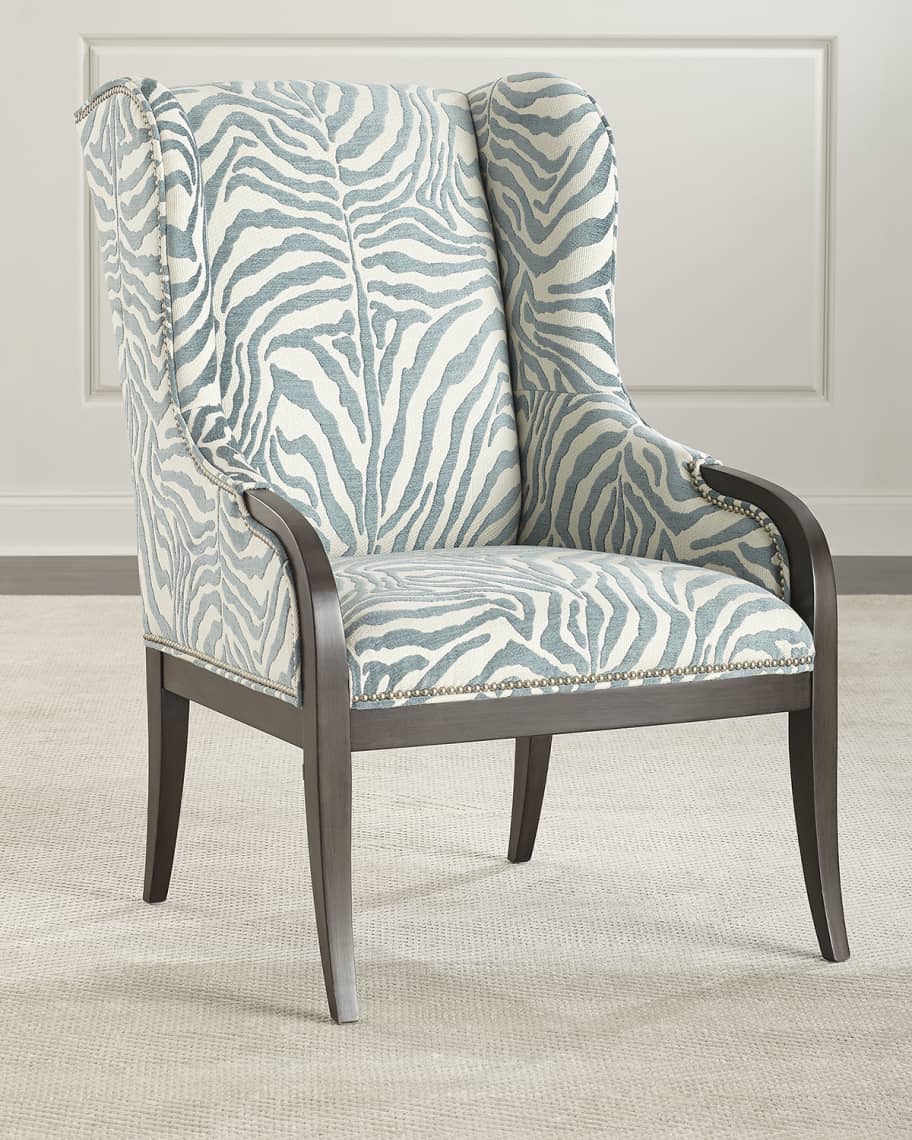 Massoud Anassa Zebra Wing Chair Neiman Marcus