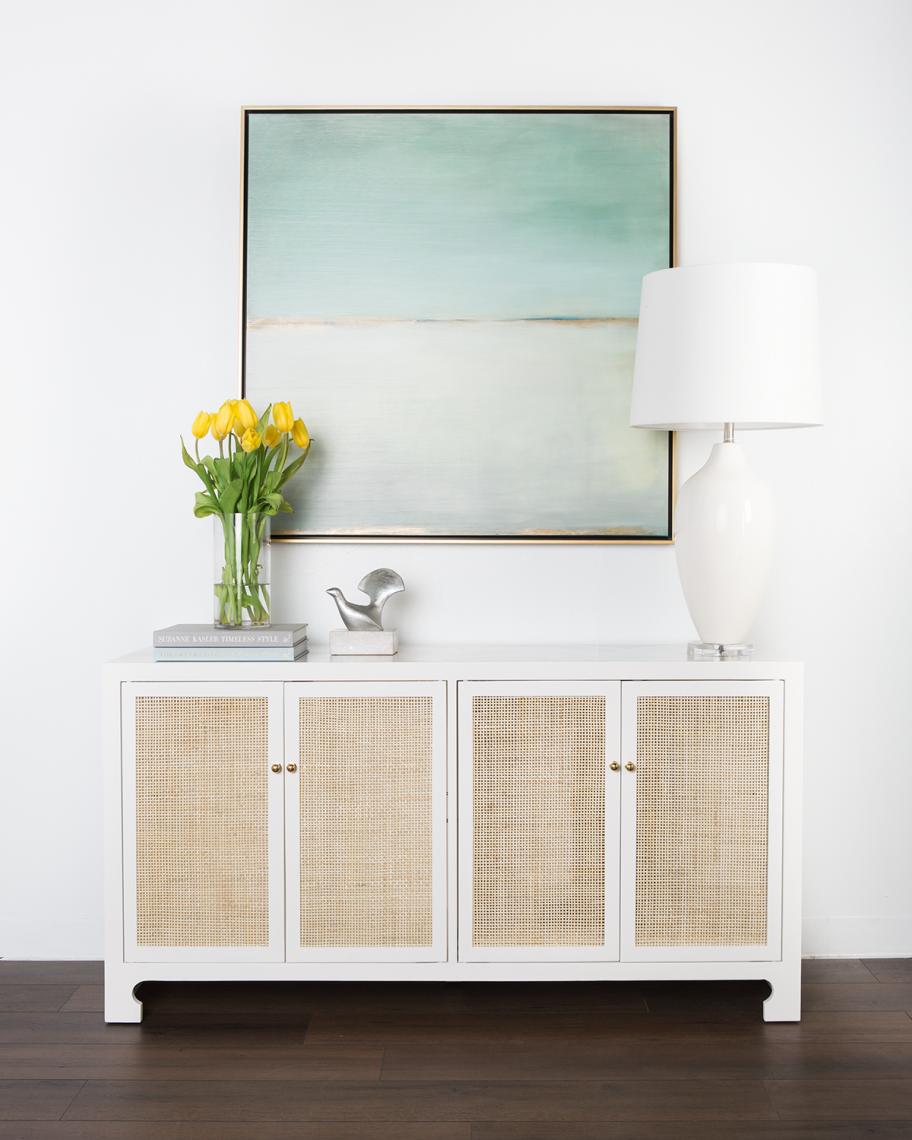 Worlds Away Winnetu Four-Door Cane Console | Neiman Marcus