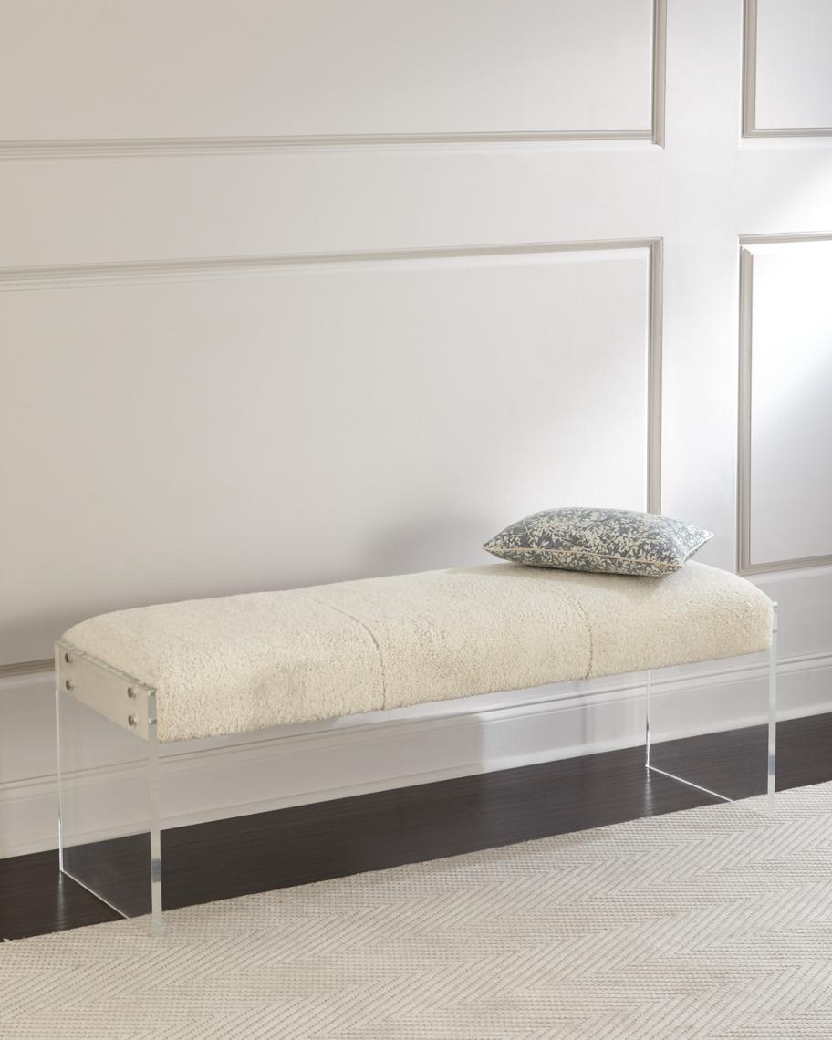 Interlude Home Wallis Shearling Bench | Neiman Marcus