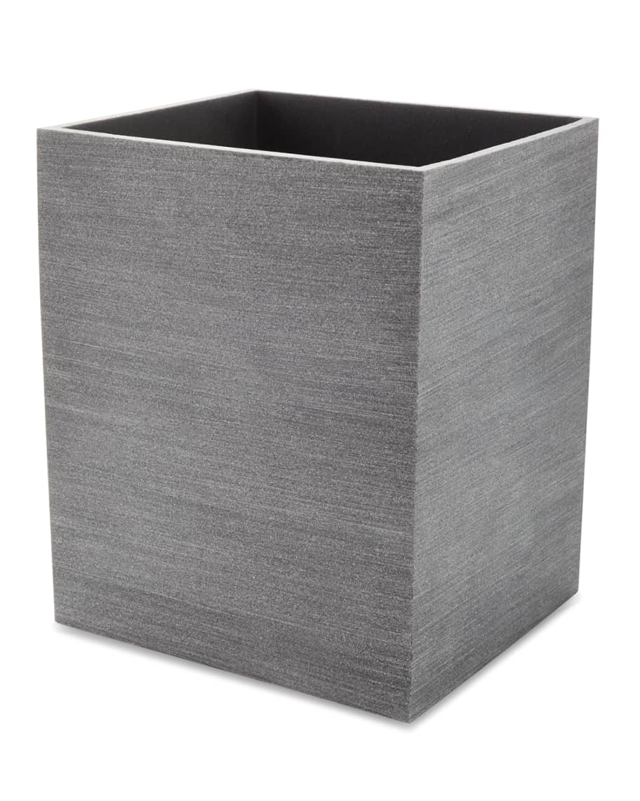 Kassatex Slate Wastebasket Neiman Marcus
