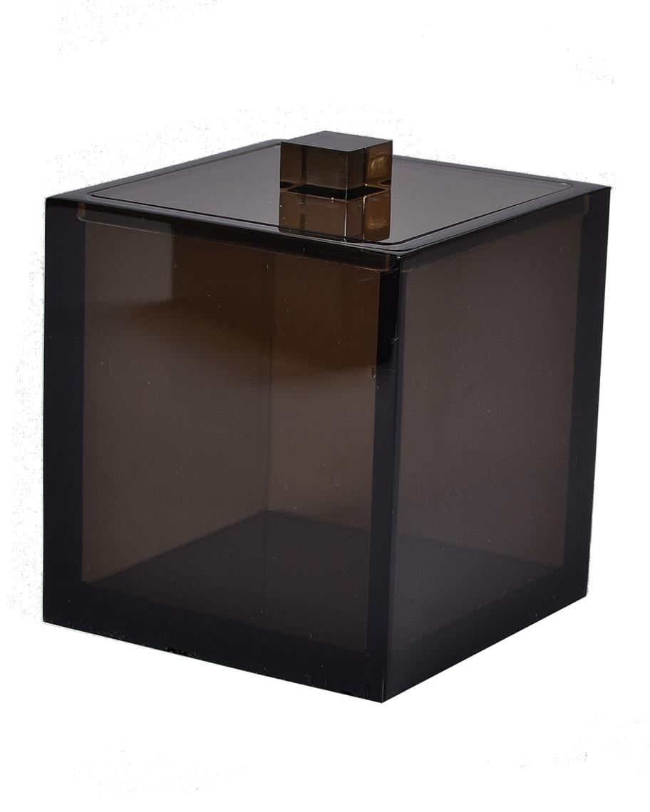 Mike & Ally Smoked Ice Lucite Container | Neiman Marcus