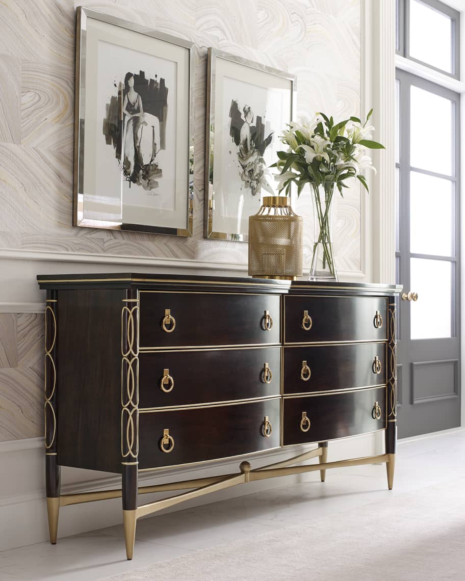 Caracole Everly Double Dresser Neiman, Extra Large Tall Double Dresser