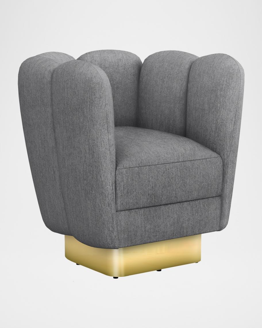 Interlude Home Gallery Brass Swivel Chair | Neiman Marcus