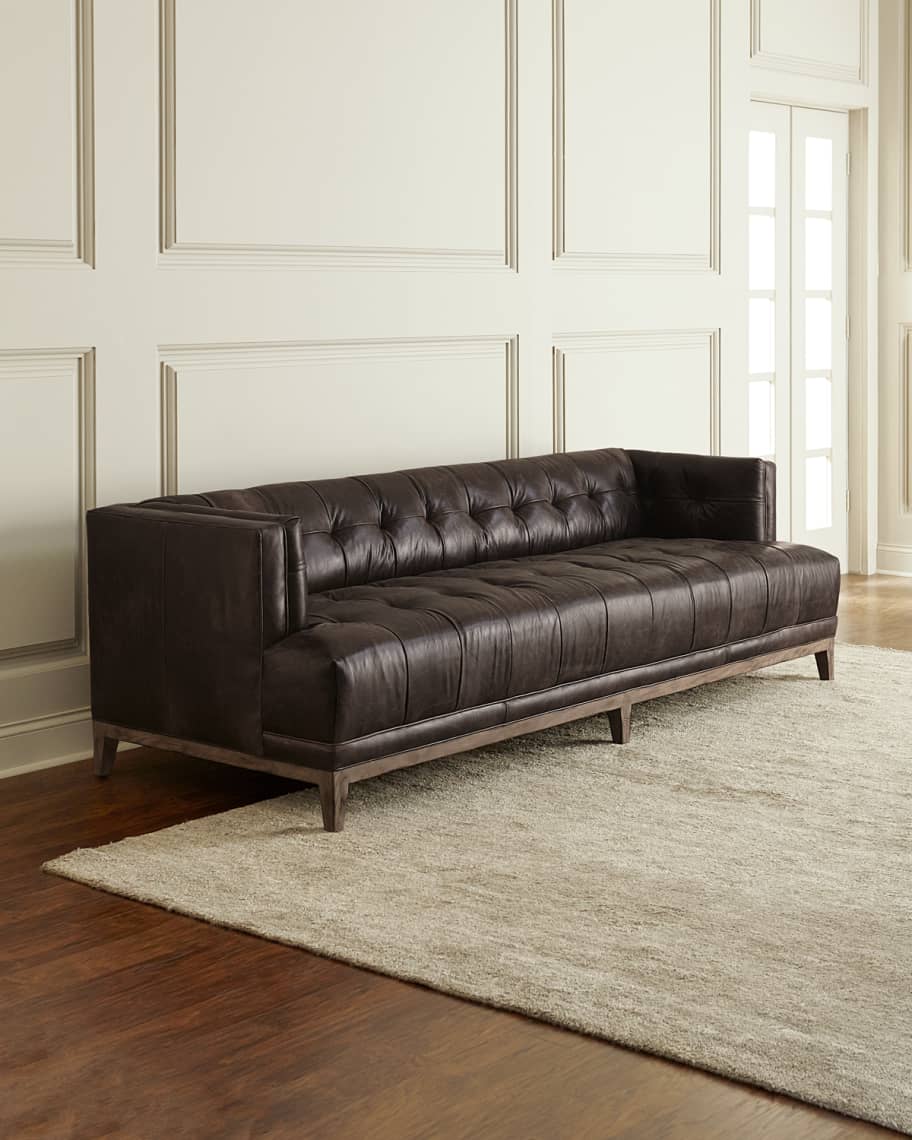 sagging Gentage sig konsonant Hooker Furniture Quinn Tufted Leather Sofa 91.5" | Neiman Marcus