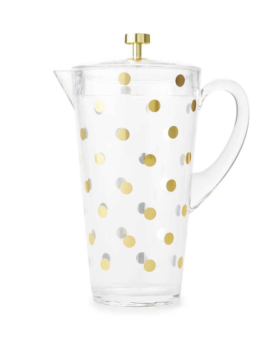 kate spade new york raise a glass dots acrylic water pitcher | Neiman Marcus, image size:912x1140
