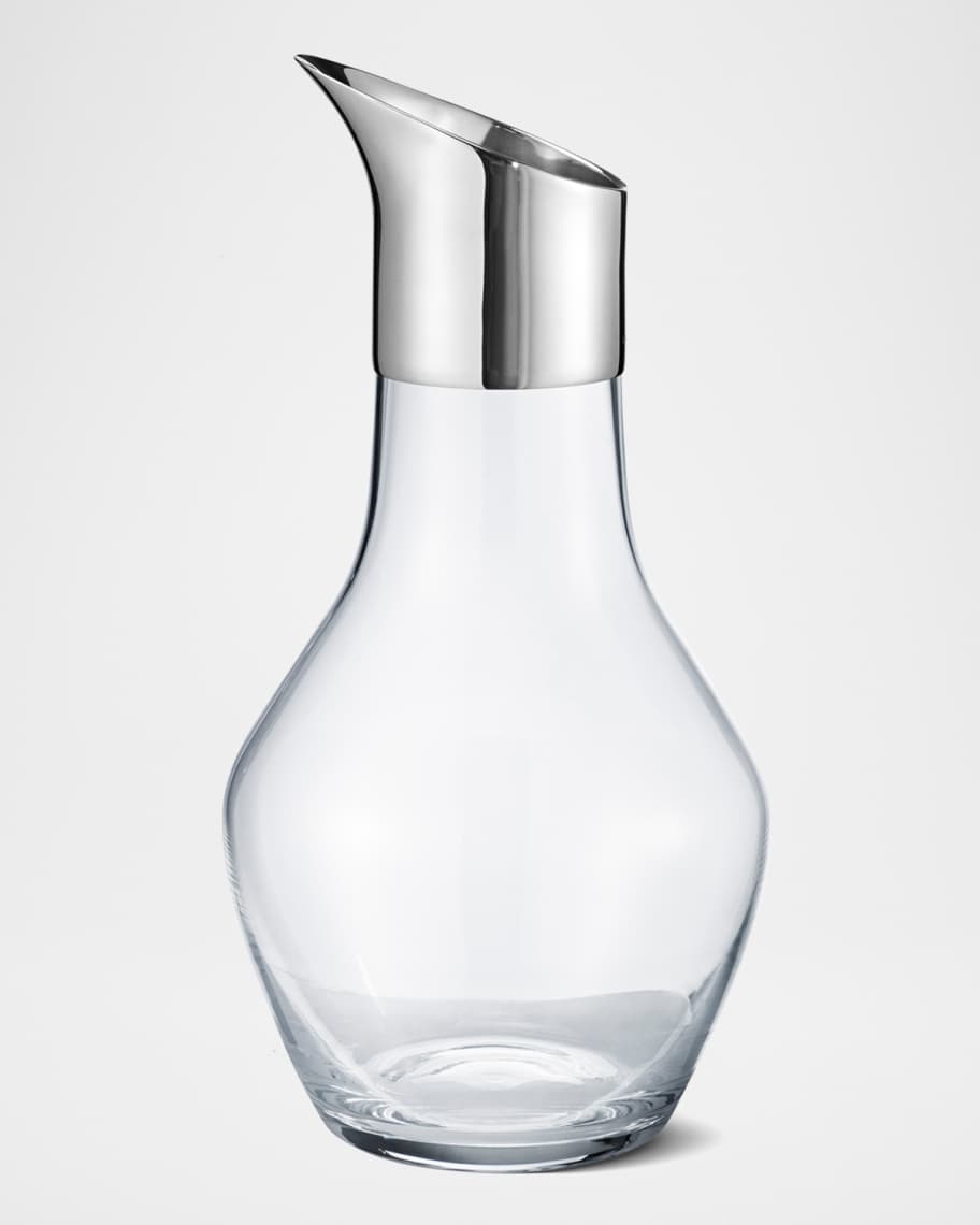Georg Jensen Sky Glass & Stainless Steel Water Pitcher