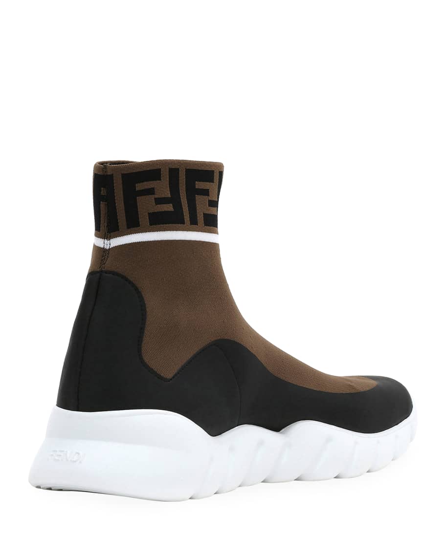 Fendi Men s Fendi Mania Reloaded FF Sock Sneakers Neiman Marcus