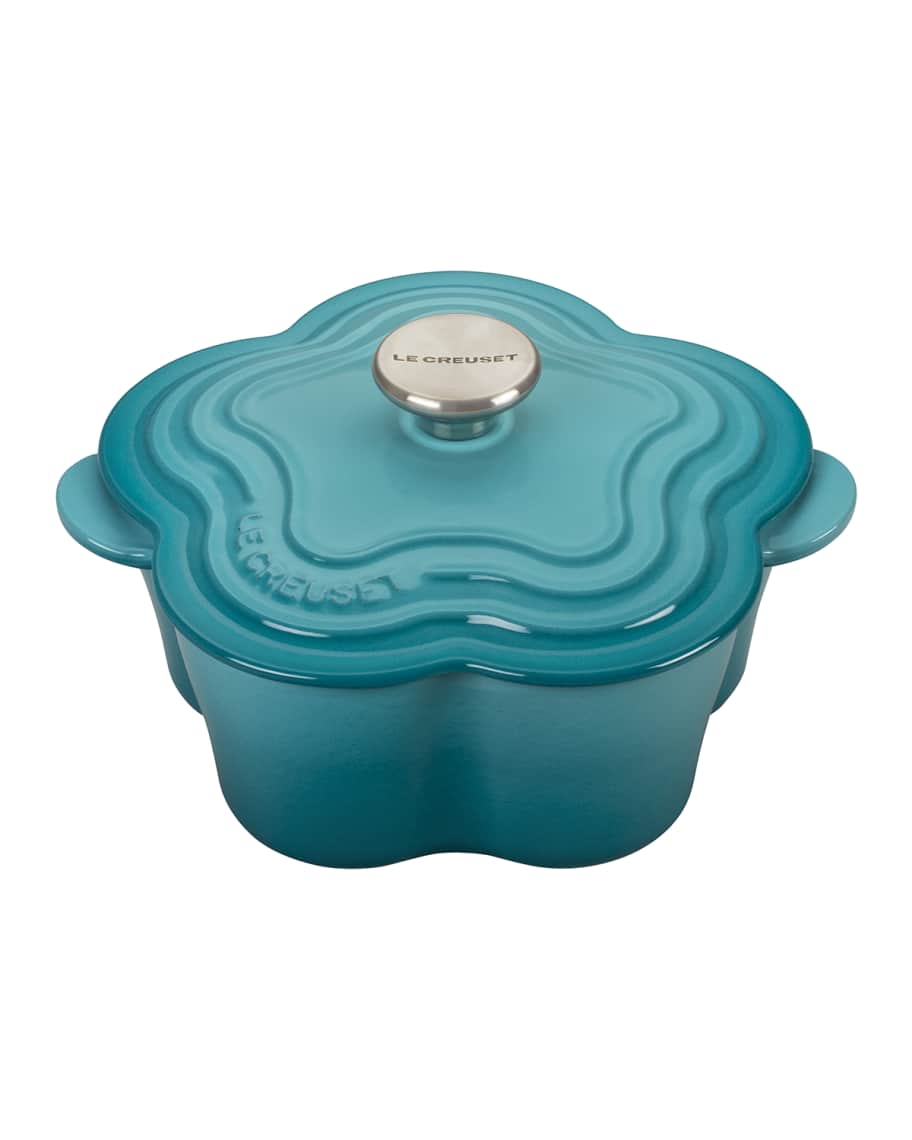 Le Creuset Flower Cocotte with Stainless Steel Knob Neiman Marcus