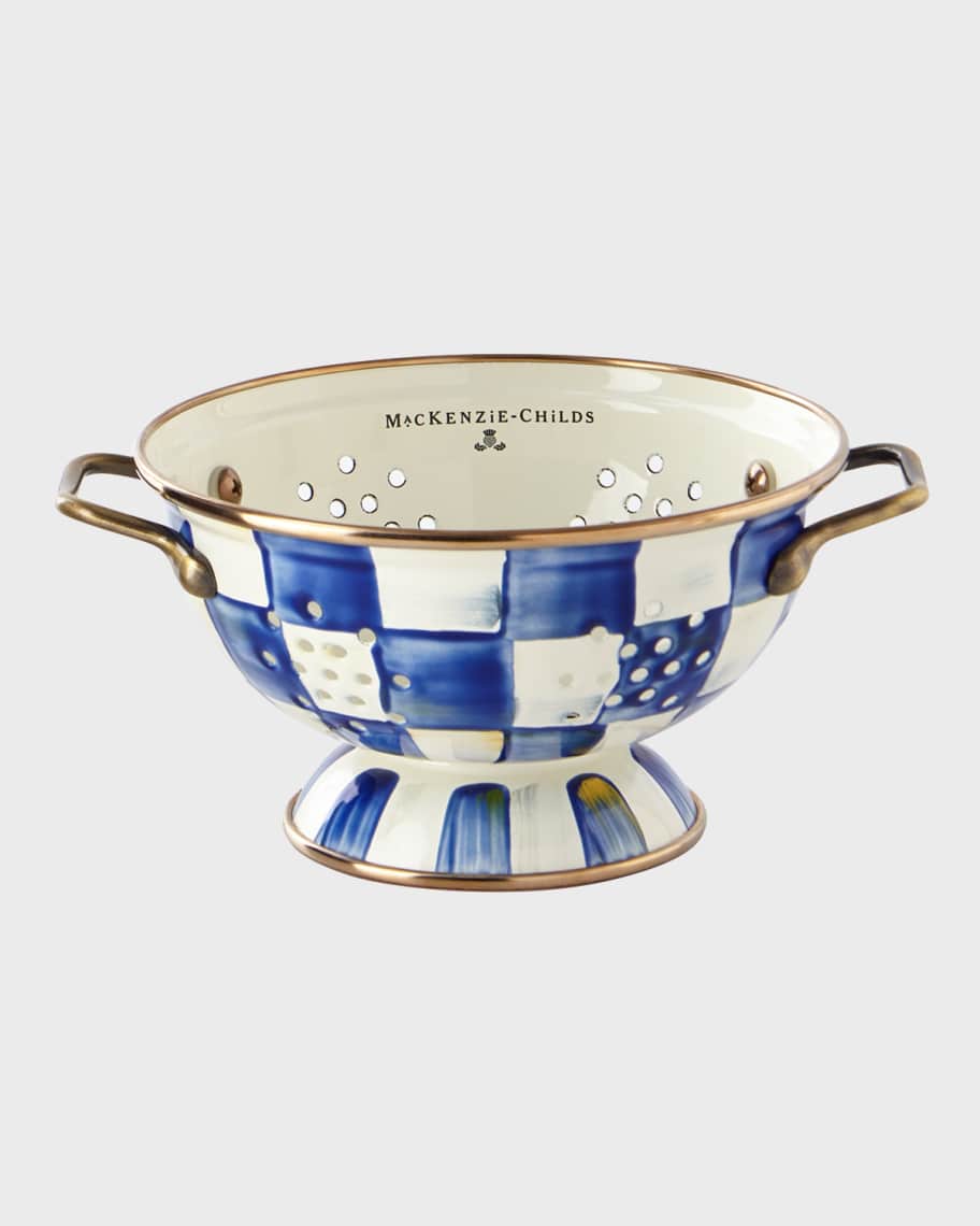 MacKenzieChilds Royal Check Small Colander Neiman Marcus