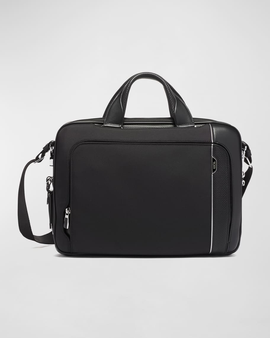 Tumi sadler brief leather sale