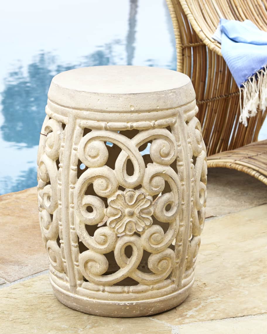 Neiman Marcus Ornate Outdoor Garden Stool | Neiman Marcus
