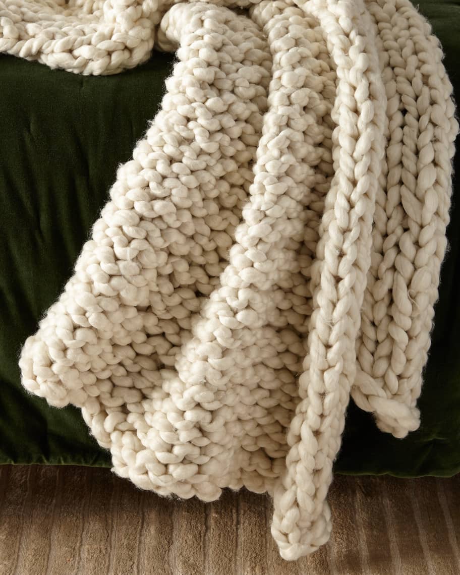 Amity Home Hannah Chunky Knit Throw Neiman Marcus