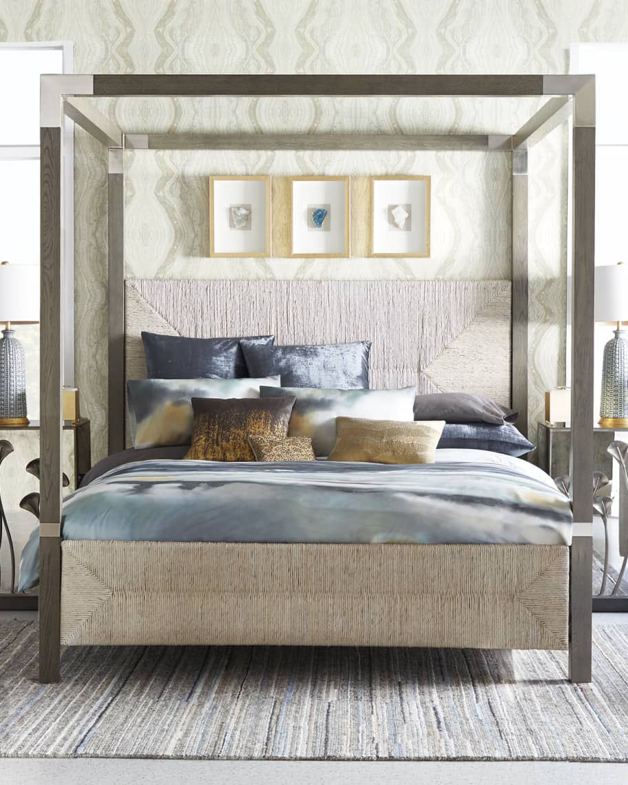 Palma upholstered sale canopy bed