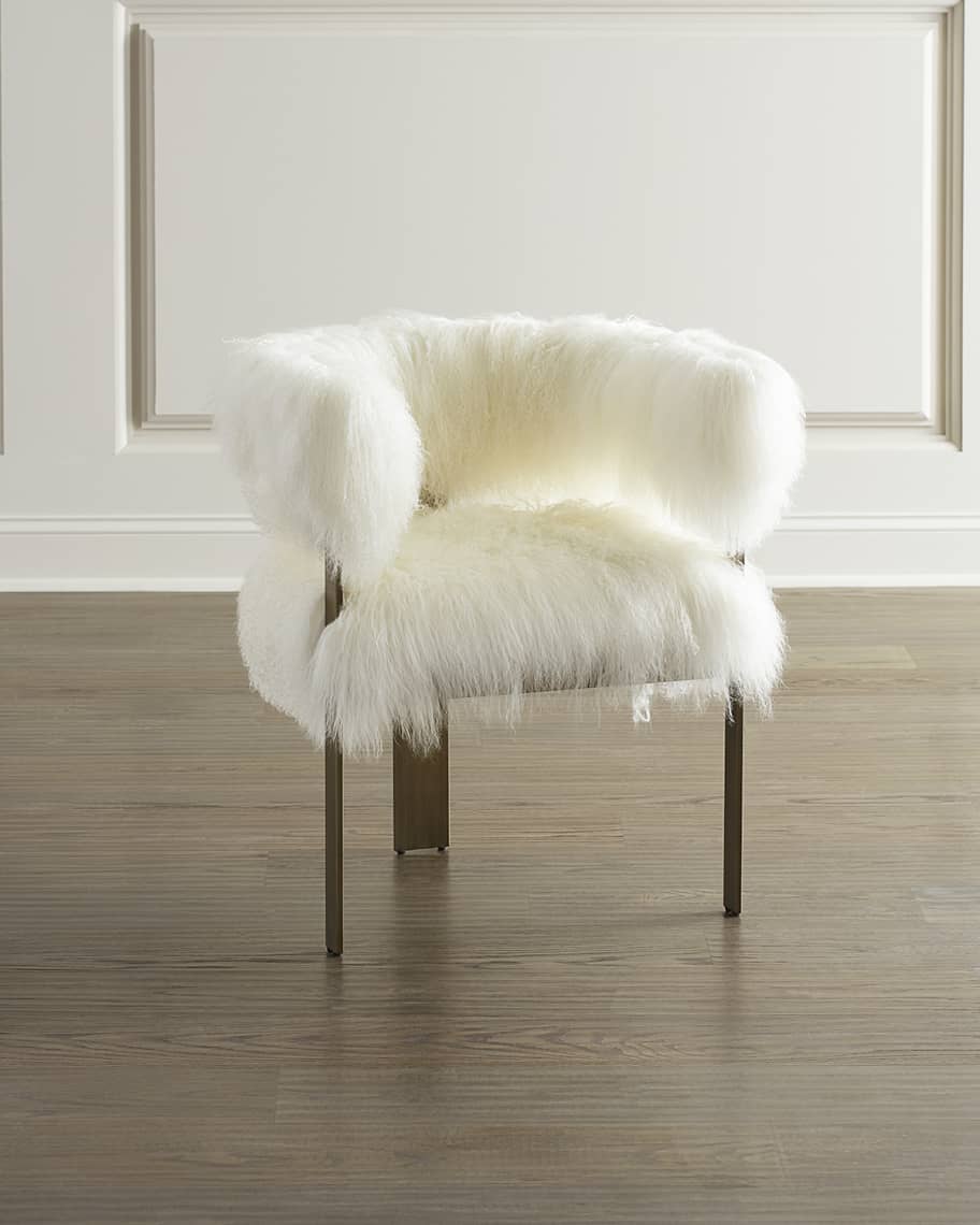 Interlude Home Adele Sheepskin Lounge Chair | Neiman Marcus