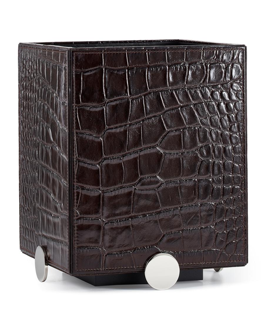 Labrazel Discus Brown Wastebasket | Neiman Marcus