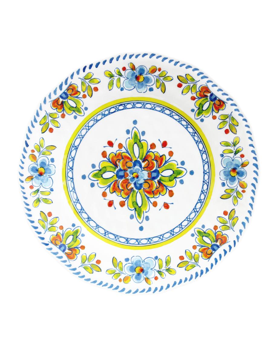 Le Cadeaux Capri Melamine Salad Plates - Set Of 4, 9 Inch, Shatterproof & Dishwasher Safe