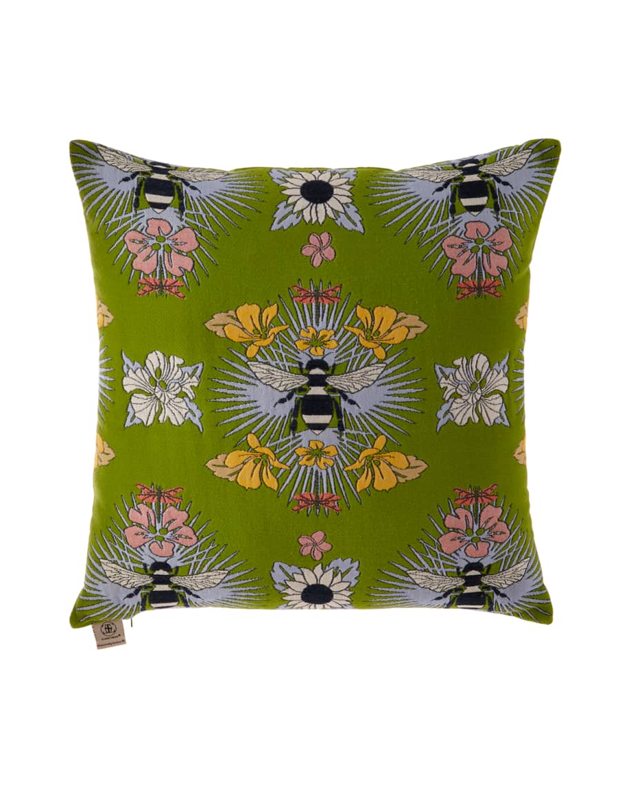 Elaine Smith Tropical Bee Sunbrella Pillow Neiman Marcus