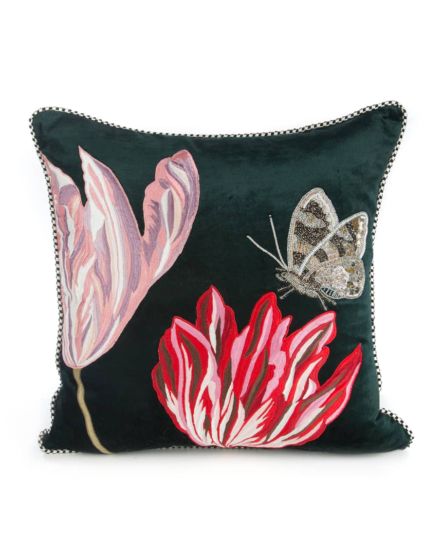 マッケンジーチャイルズ　大型スクエアクッション MacKenzie-Childs Amsterdam Square Pillow | Neiman Marcus