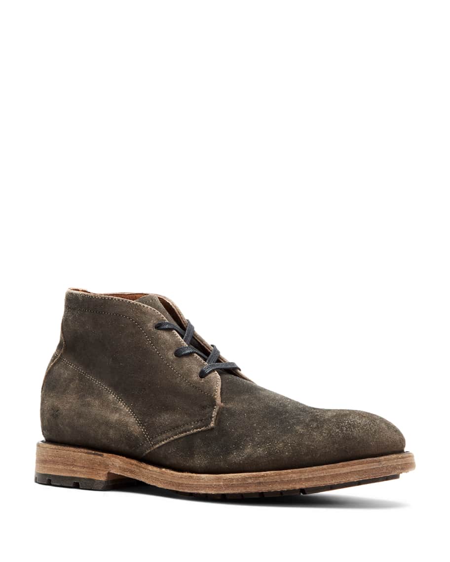 Frye Men s Bowery Distressed Suede Chukka Boots Neiman Marcus