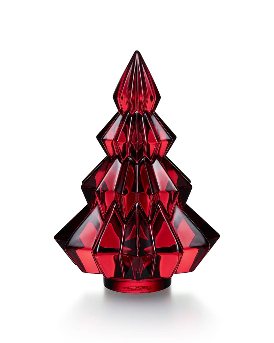 Baccarat Christmas Tree Figurine, Red Neiman Marcus