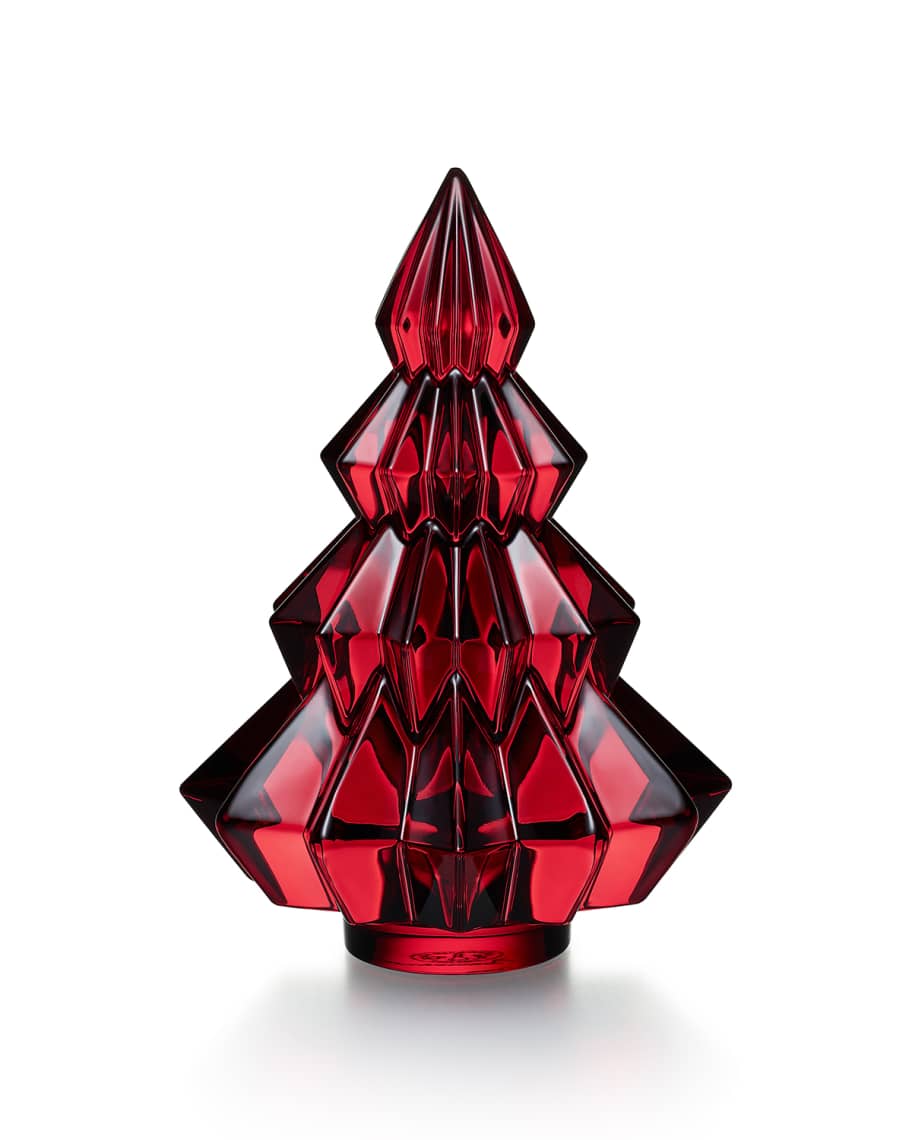 Baccarat Christmas Tree Figurine, Red Neiman Marcus