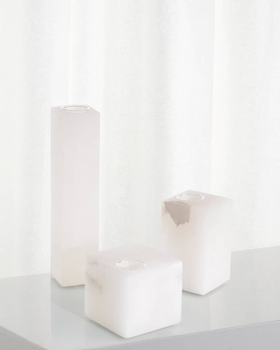 John-Richard Collection Cubist Alabaster Vases, Set of 3 | Neiman Marcus