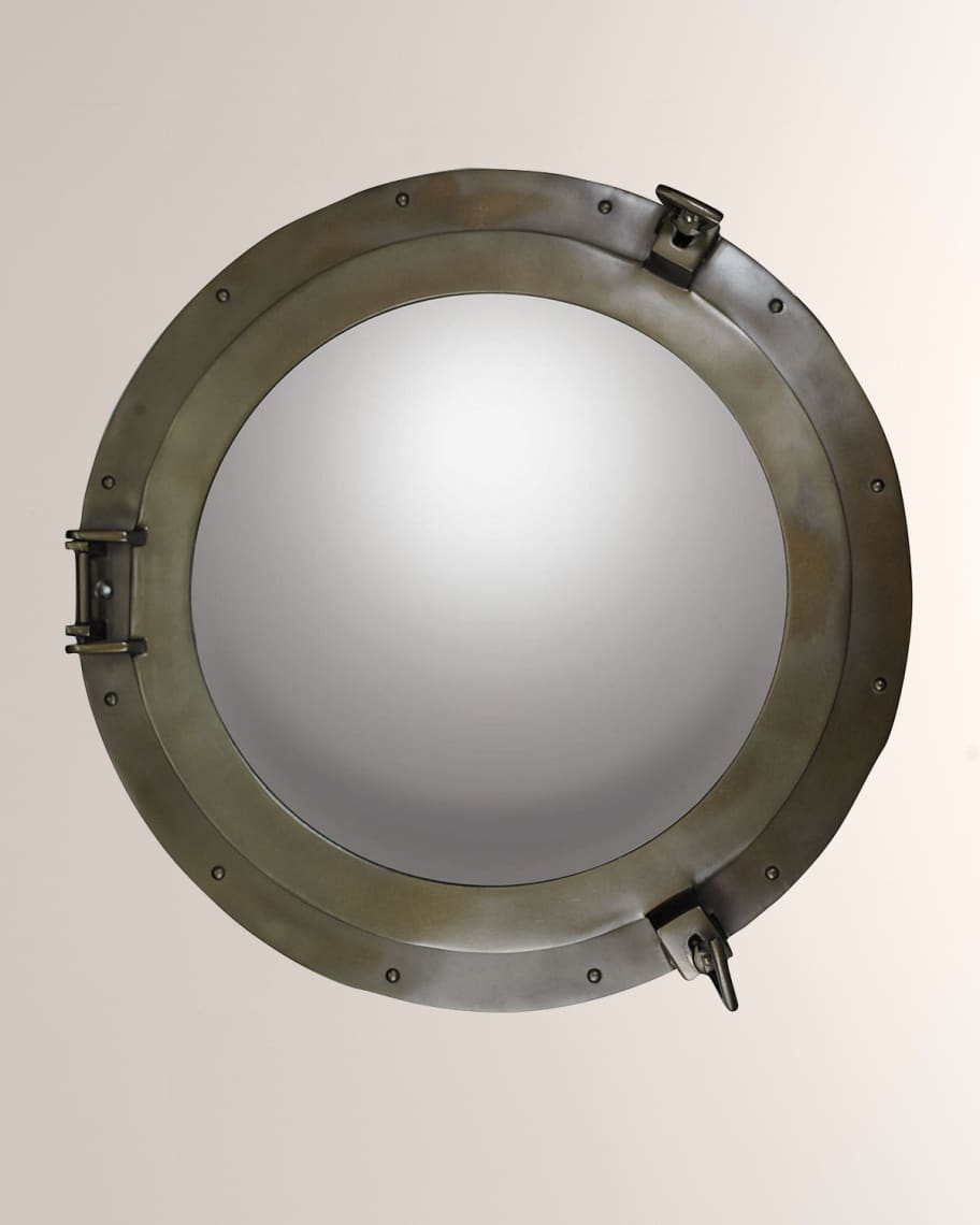 Authentic Models Lounge Porthole Mirror, Large Neiman Marcus