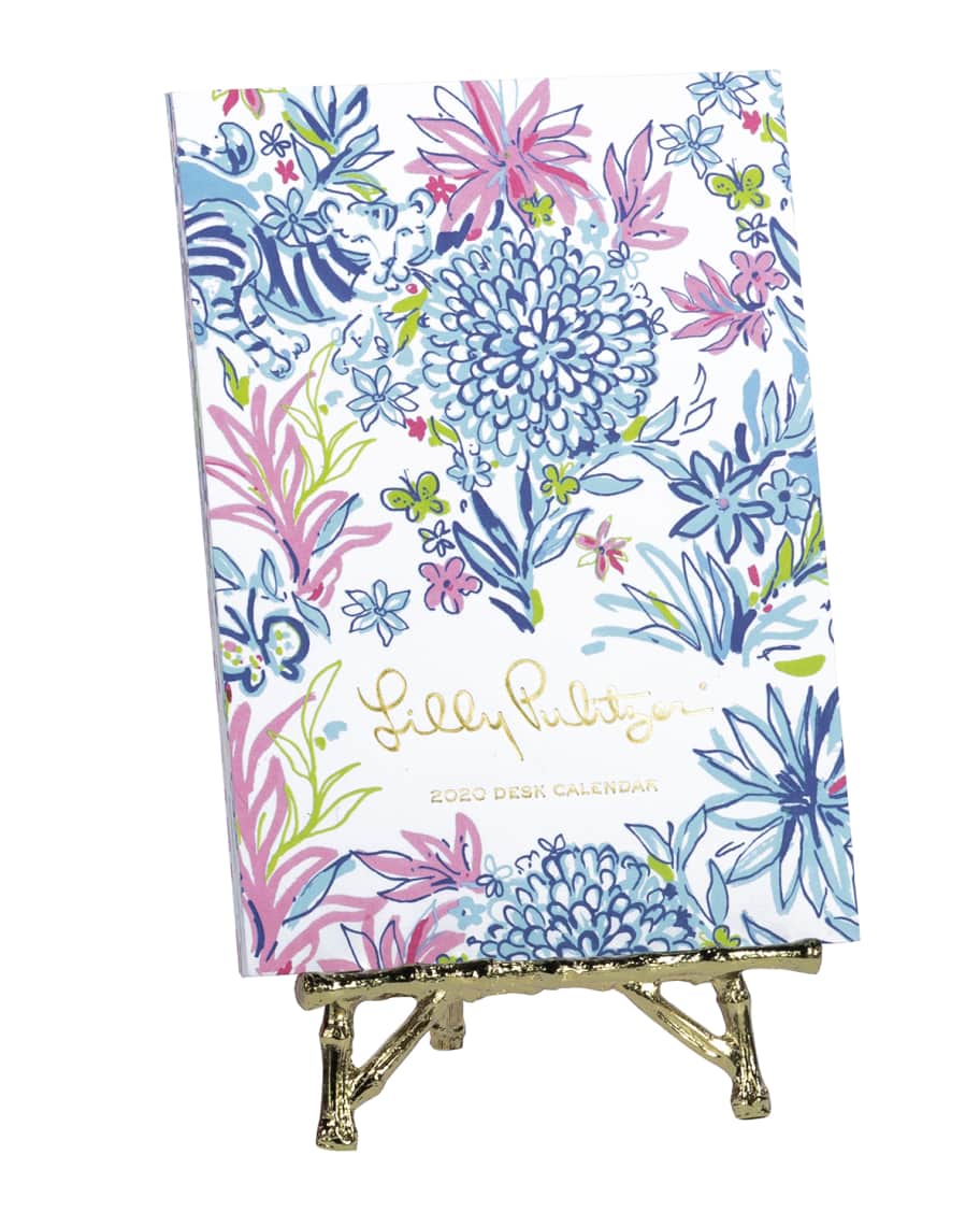 Lilly Pulitzer Lion Around Easel Desk Calendar Neiman Marcus