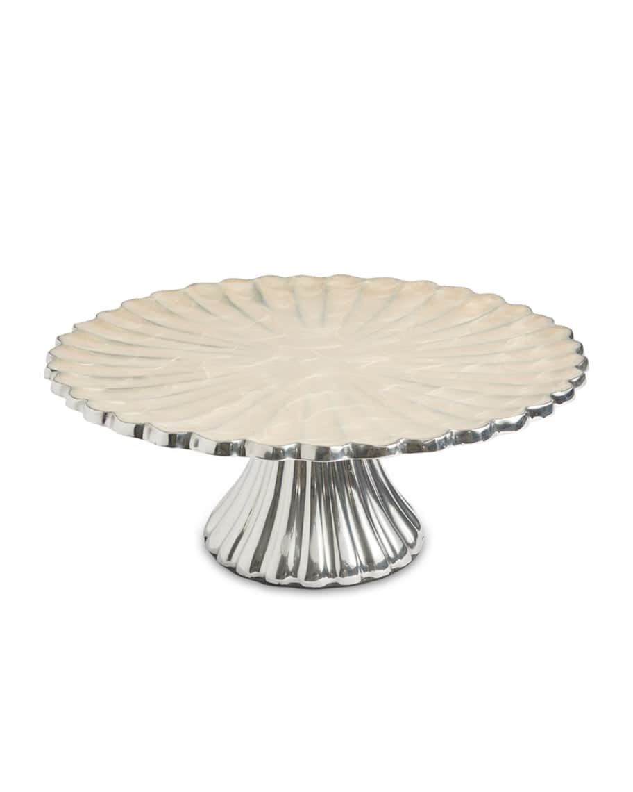Ciotola Scultura Julia Knight Peony Gala – 53 Cm, Colore Snow, Alluminio Smaltato Con Madreperla