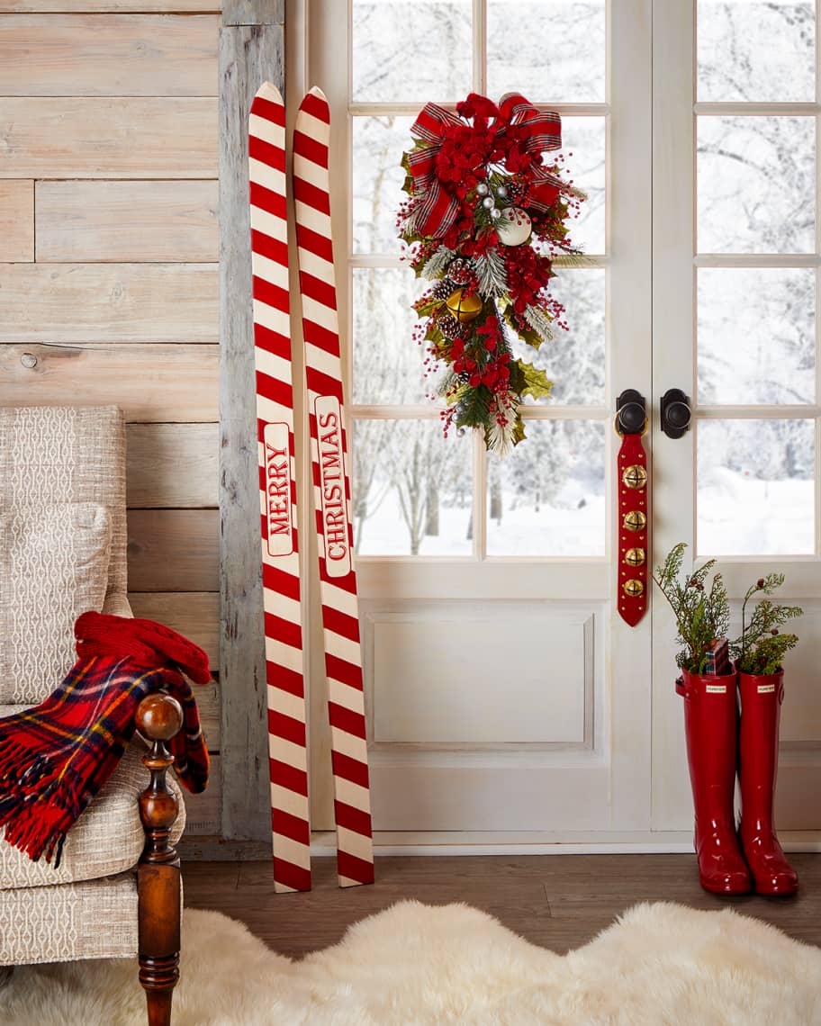 Exclusive Wooden Ski Wall Decor, Set of Two | Neiman Marcus