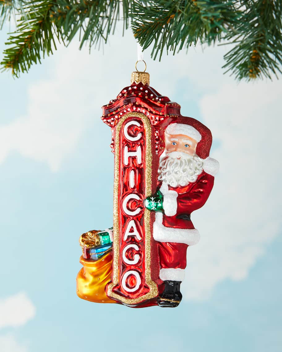Exclusive Chicago Santa Christmas Ornament Neiman Marcus