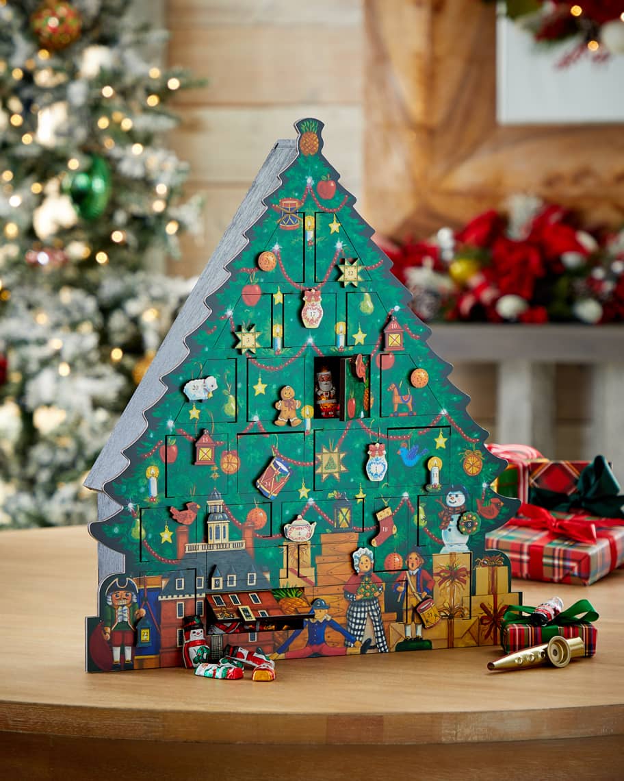 Byers' Choice Williamsburg Christmas Tree Advent Calendar Neiman Marcus