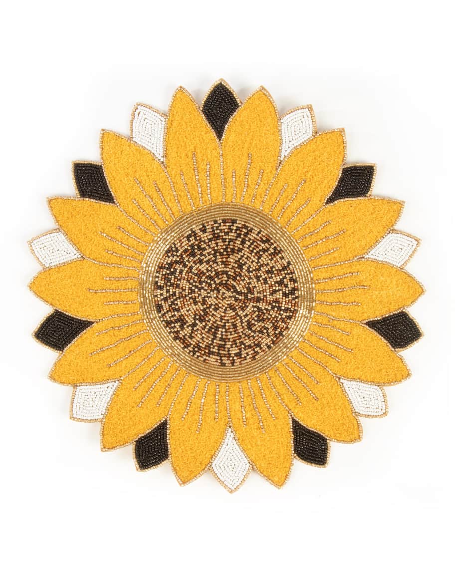 MacKenzieChilds Sunflower Beaded Placemat Neiman Marcus