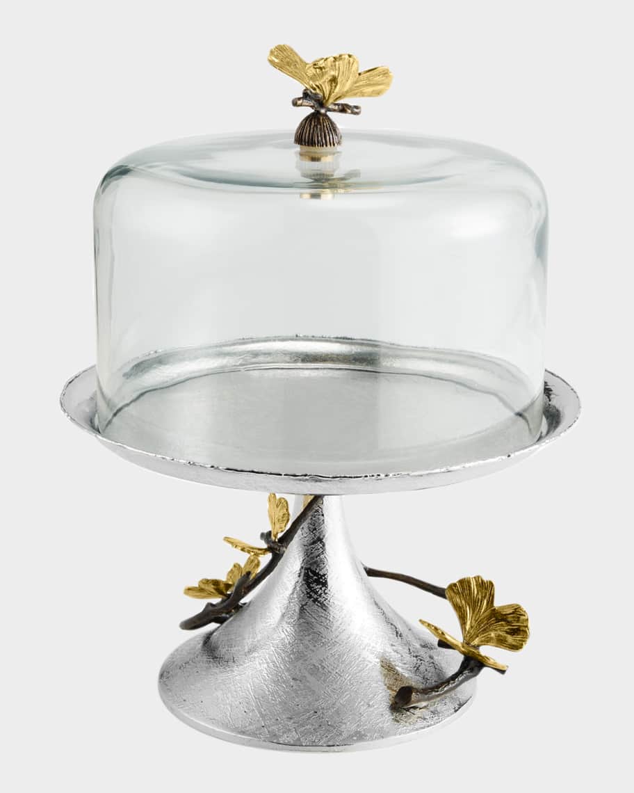 Michael Aram Butterfly Ginkgo Pastry Dish with Dome